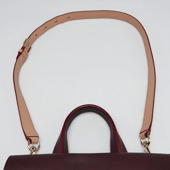Givenchy Burgundy/Beige Leather Pandora Pure Small Bag - Picture 8 of 12